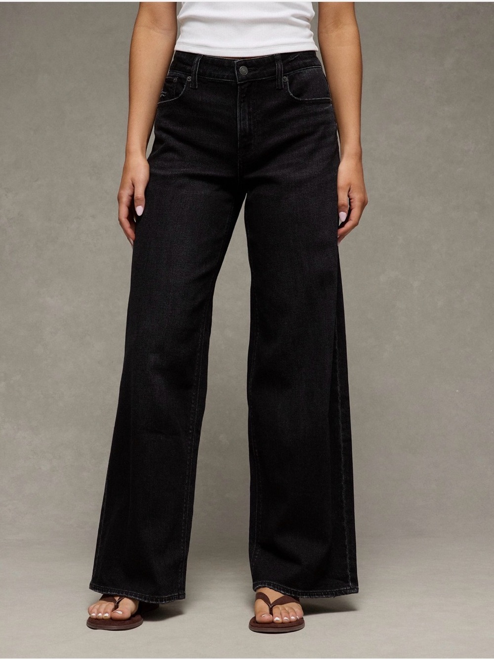 AE Dreamy Drape Stretch Low-Rise Baggy Wide-Leg Jean